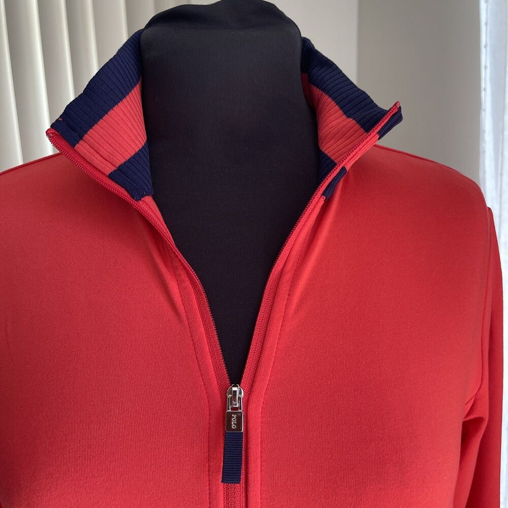 Polo Golf Ralph Lauren Quarter-zip Pink Coral Red performance Wicking Top S - Picture 2 of 12